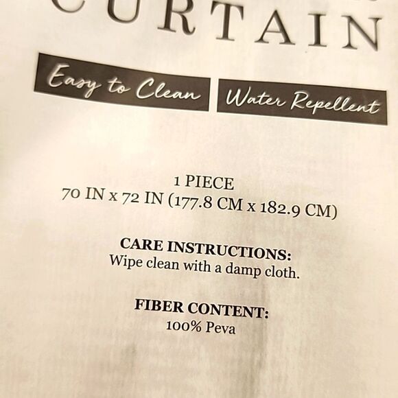 West Side Bath Collection Shimmer Glitter PEVA Shower Curtain - Picture 4 of 4